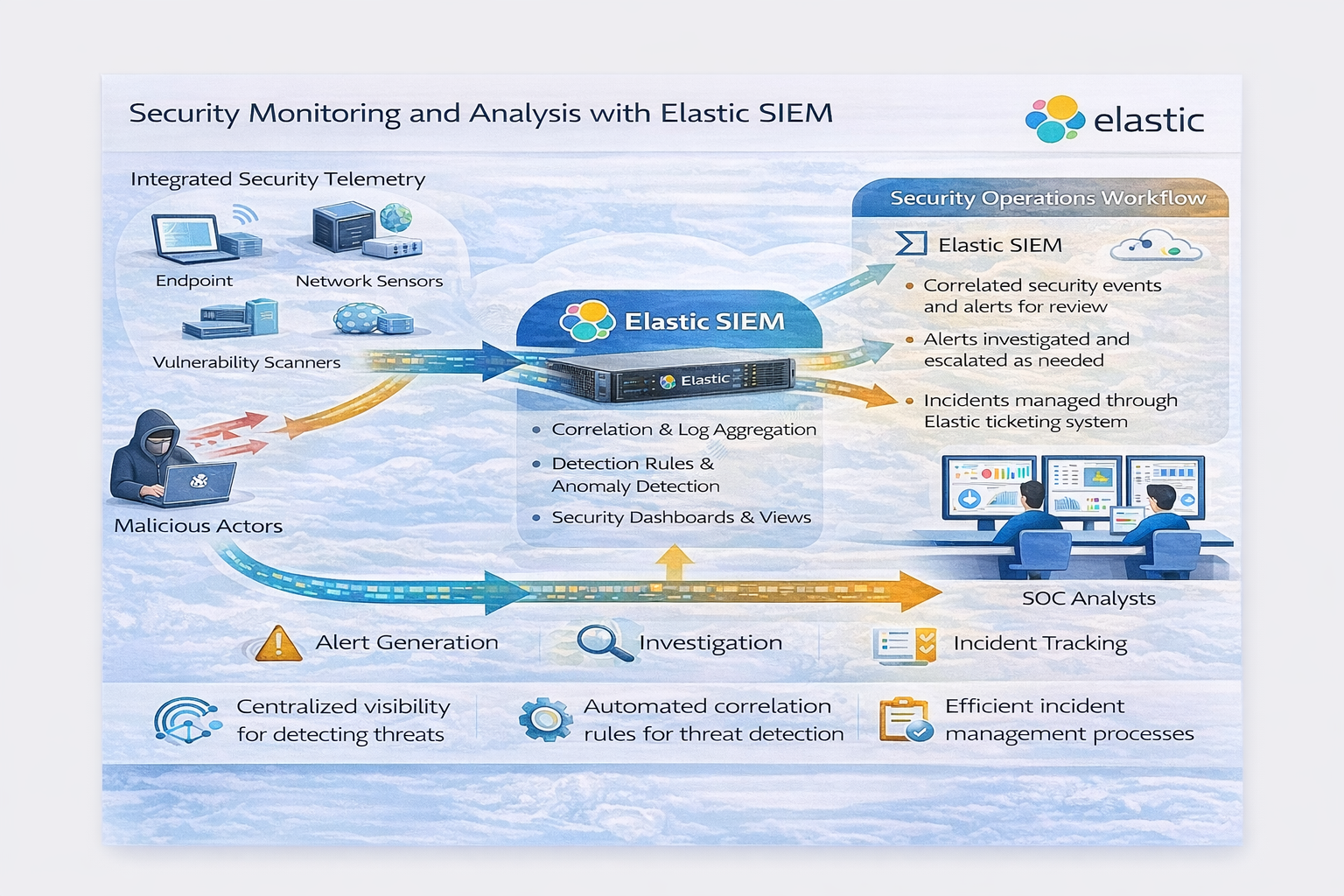 Elastic supporting security monitoring